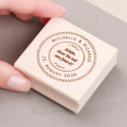 runder Stempel DIY-Hochzeit