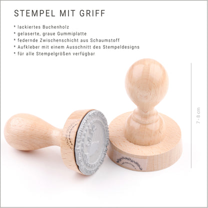 runder Namensstempel Hochzeit Barock