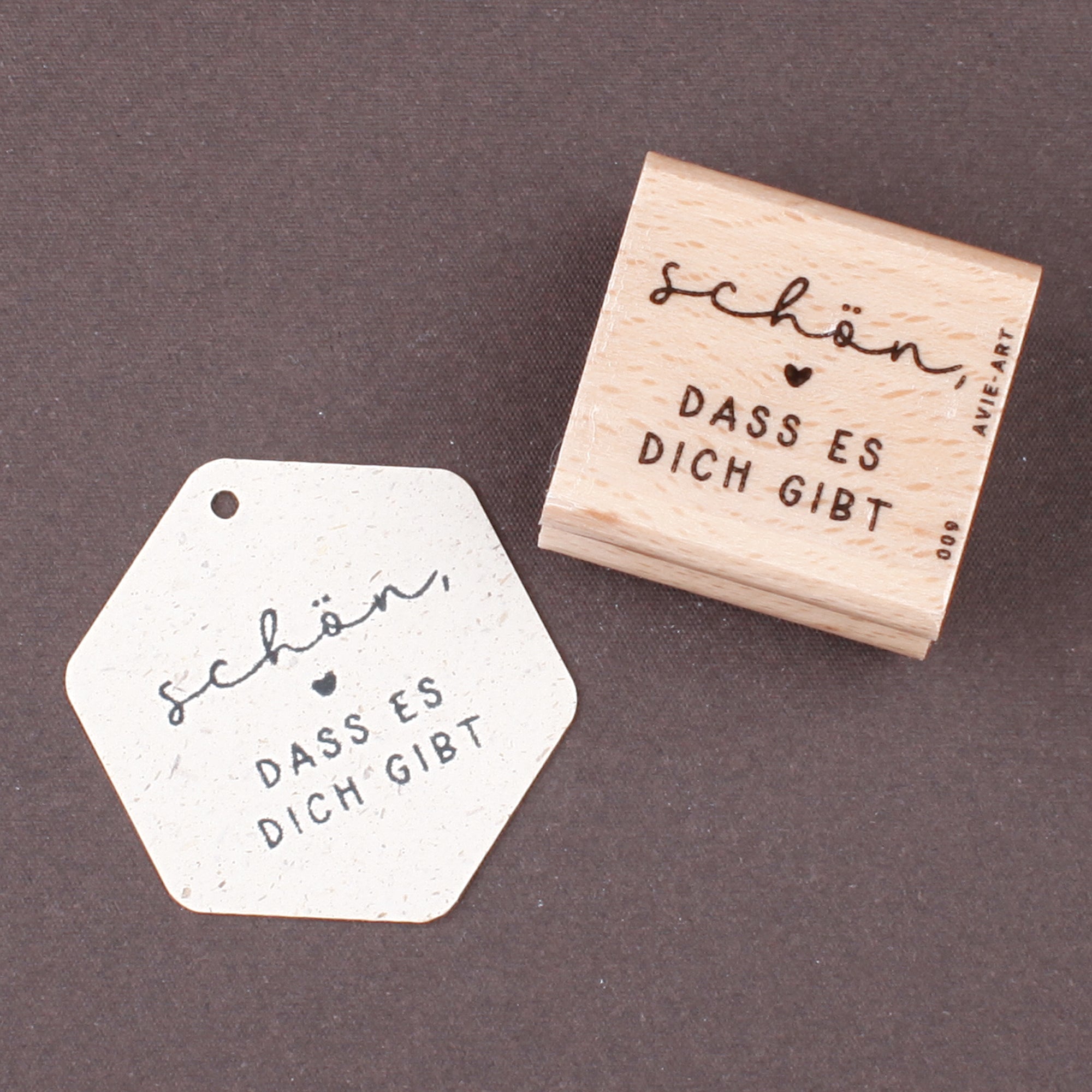 Stempel &quot;Schön, dass es dich gibt&quot;