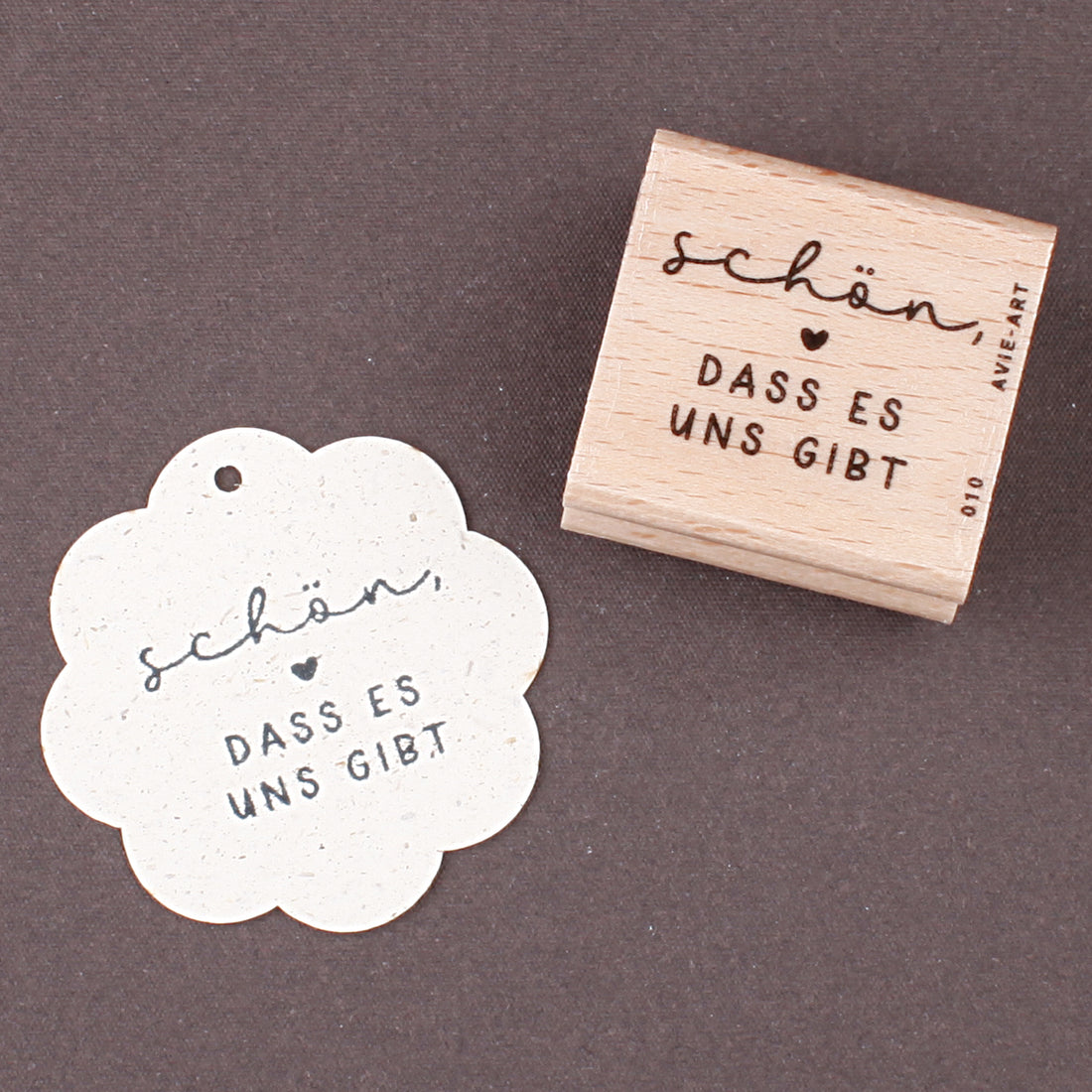 Stempel &quot;Schön, dass es uns gibt&quot;