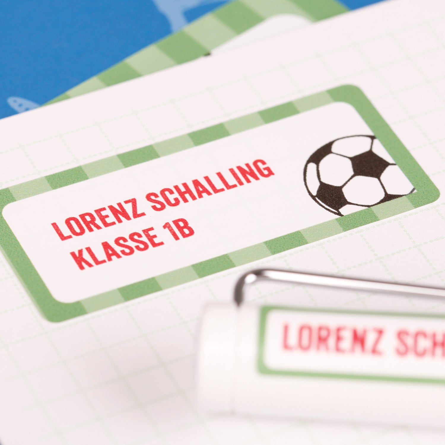 Namensaufkleber für Kinder Fußball