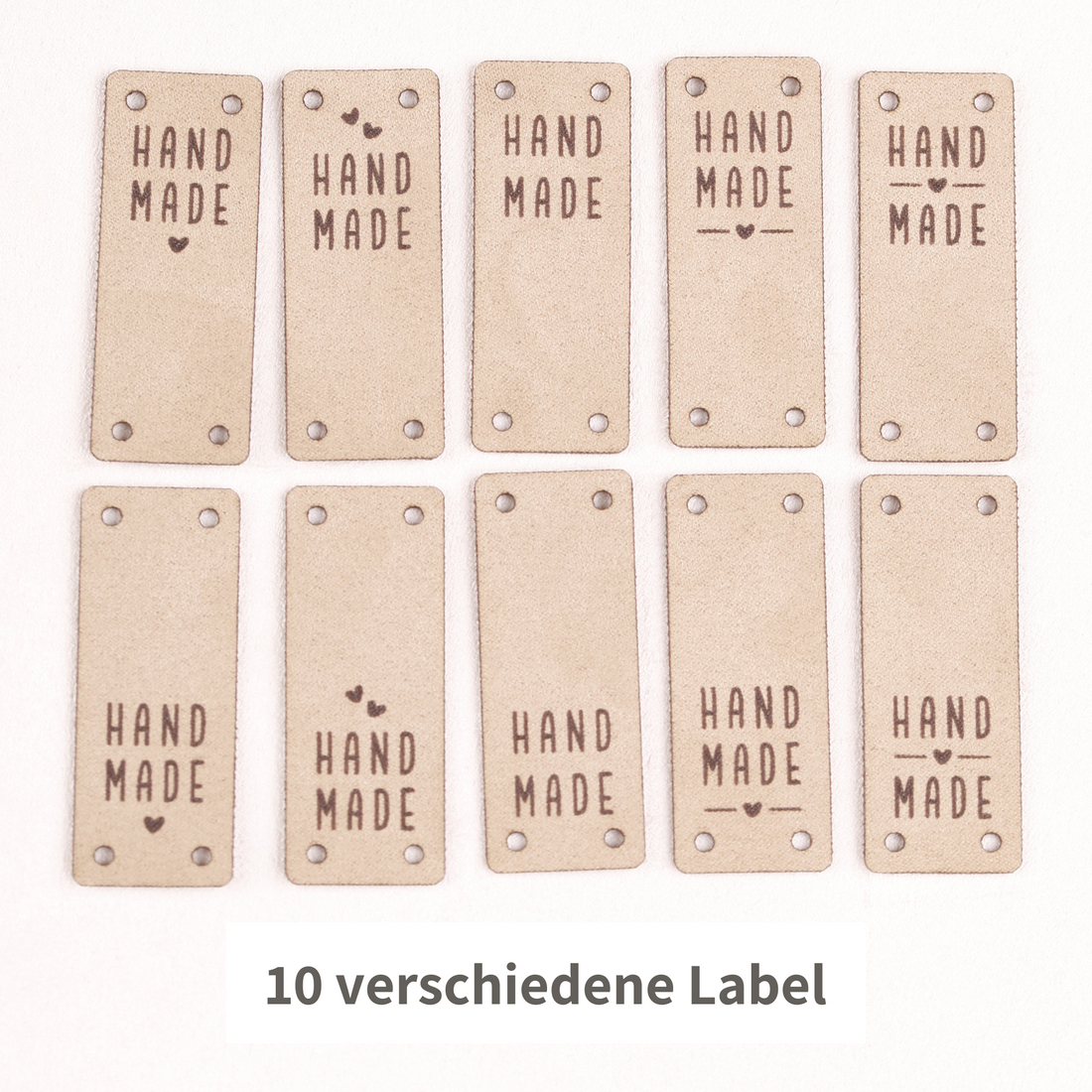 Handmade Label zum Annähen - 10 Stück