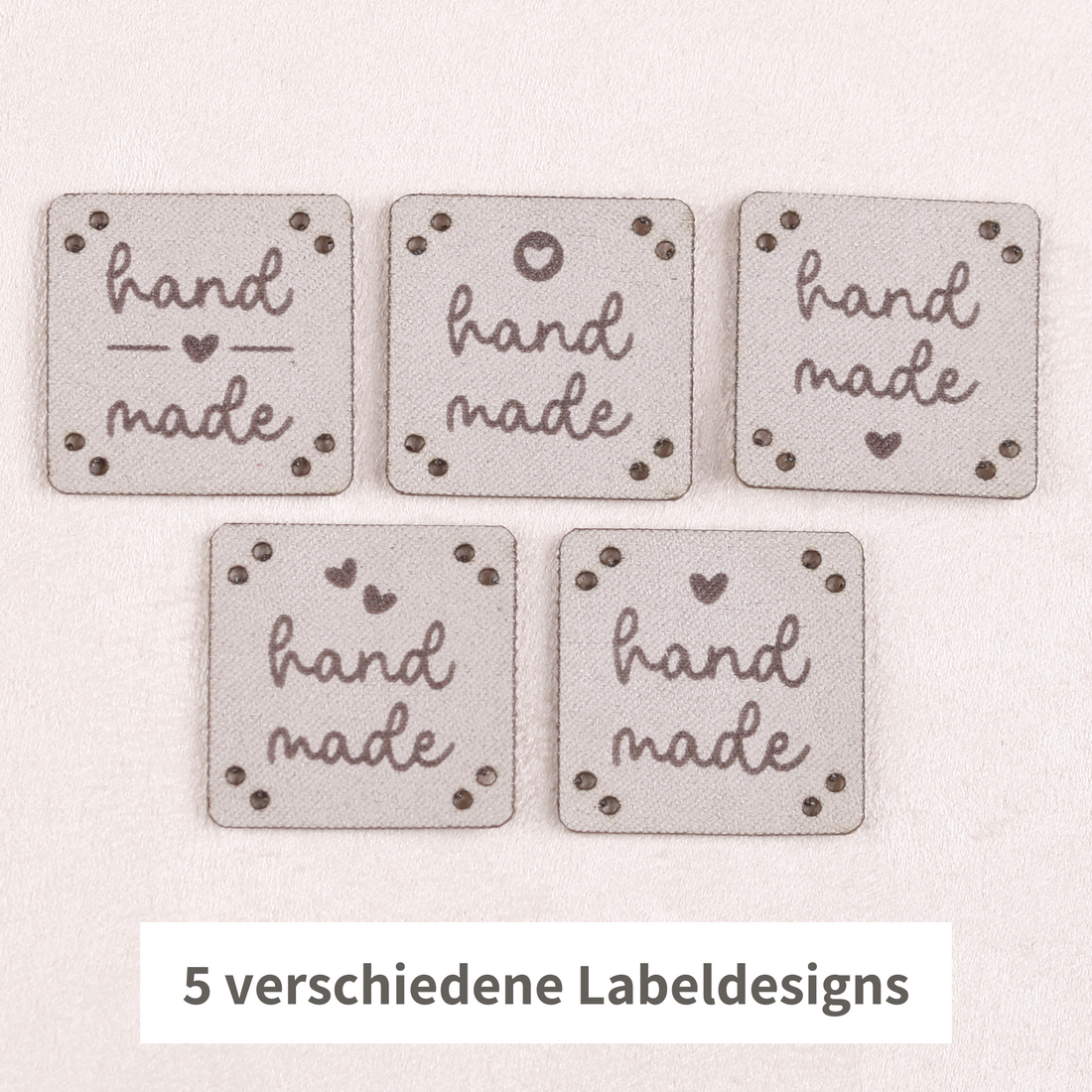 Kunstlederlabel zum Aufnähen - 20 Stück