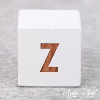 weißer Buchstabenwürfel - Buchstabe Z