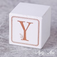 weißer Buchstabenwürfel - Buchstabe Y