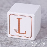 weißer Buchstabenwürfel - Buchstabe L