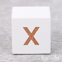 weißer Buchstabenwürfel - Buchstabe X