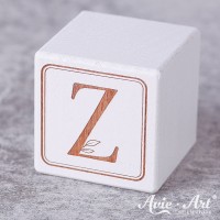 weißer Buchstabenwürfel - Buchstabe Z