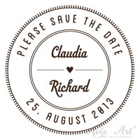 personalisierter Stempel save the date - Modern