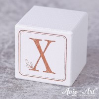 weißer Buchstabenwürfel - Buchstabe X