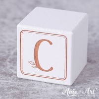 weißer Buchstabenwürfel - Buchstabe C